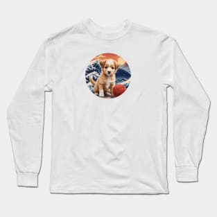 Cute Puppy With a Ball of Wool Long Sleeve T-Shirt